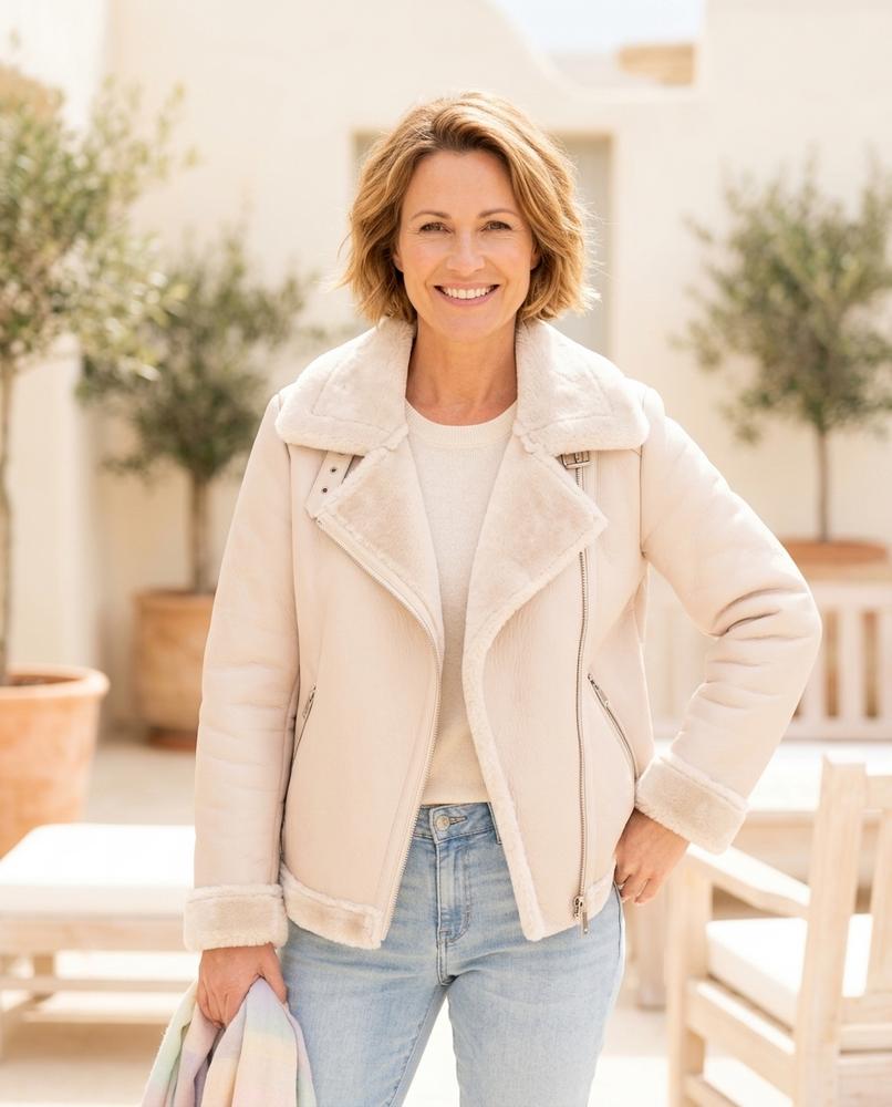 Marvis Mode - Tulen | Gefüttert Asymmetrisch Jacke Damen