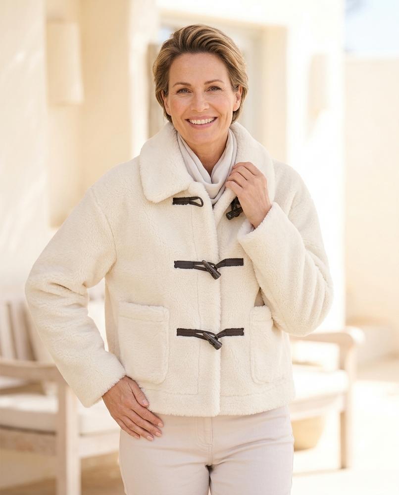 Marvis Mode - Tegam | Plüschige Kurzgeschnittene Jacke Damen