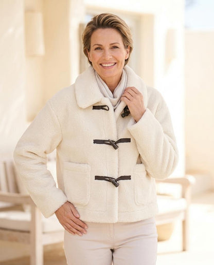 Marvis Mode - Tegam | Plüschige Kurzgeschnittene Jacke Damen