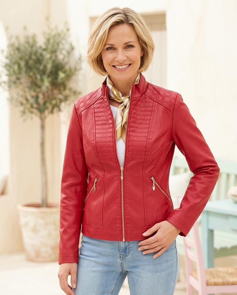 Marvis Mode - Dehan | Gesteppt Tailliert Lederjacke Damen