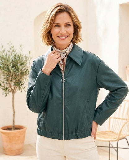 Marvis Mode - Mater | Kurzgeschnittene Kunstleder Jacke Damen