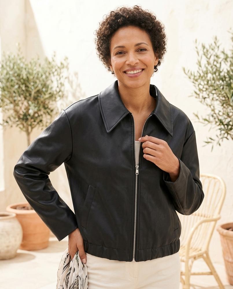 Marvis Mode - Mater | Kurzgeschnittene Kunstleder Jacke Damen
