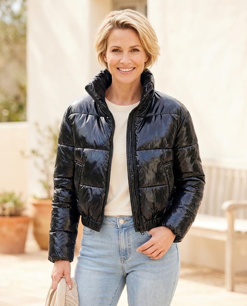Marvis Mode - Vivur | Glänzend Wattiert Jacke Damen
