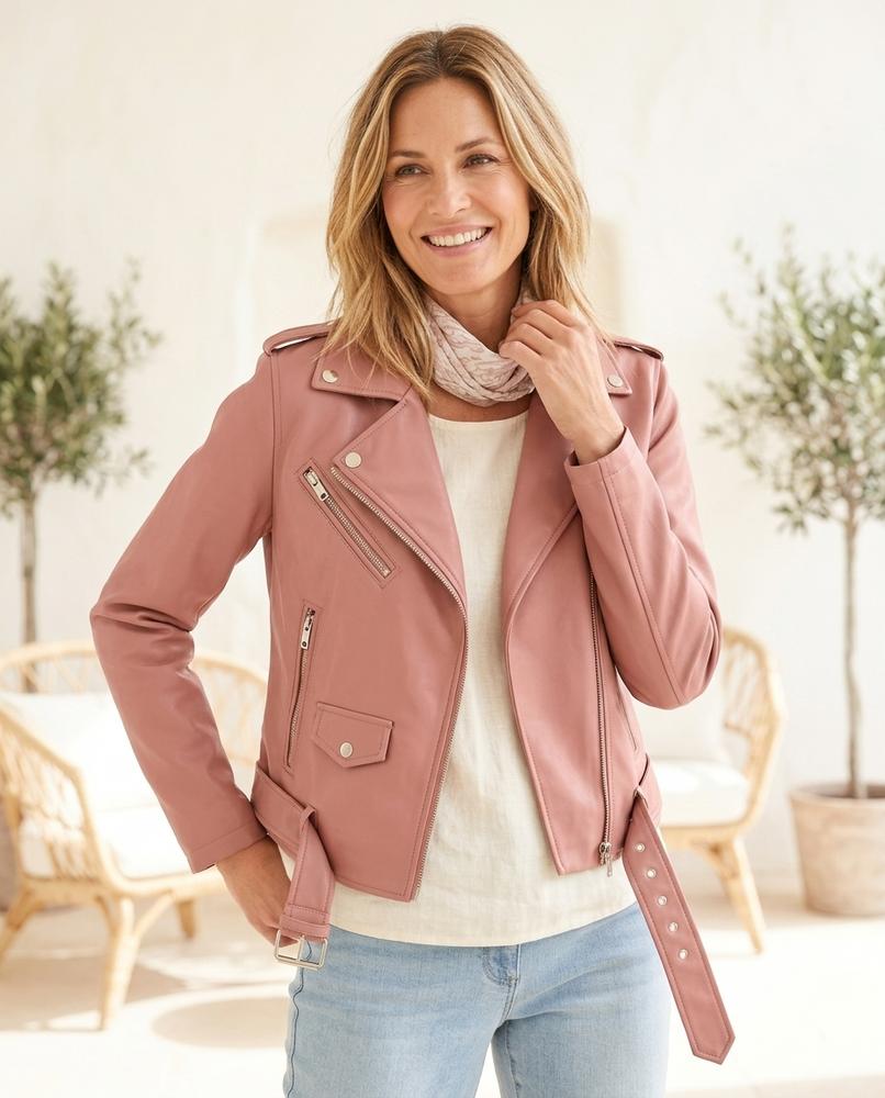 Marvis Mode - Eefus | Asymmetrisch Gegürtet Lederjacke Unisex