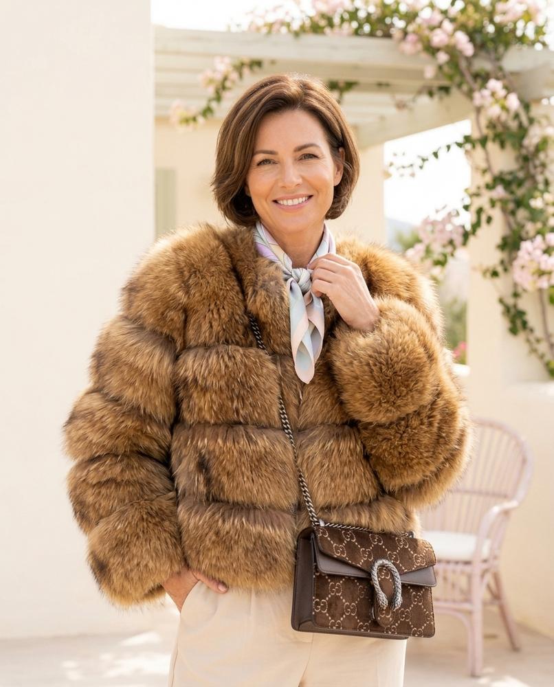 Marvis Mode - Supav | Voluminöse Gestreifte Jacke Damen