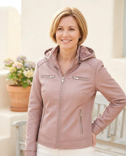 Marvis Mode - Selik | Gefüttert Tailliert Lederjacke Damen