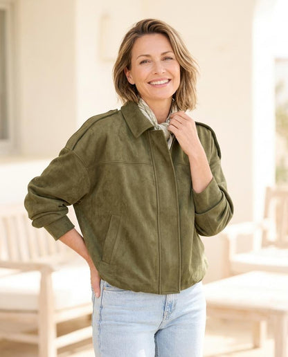 Marvis Mode - Mehil | Veloursartige Blouson-artige Jacke Unisex
