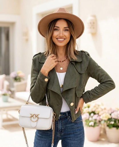 Marvis Mode - Tedon | Kurze Verschlusslose Jacke Damen