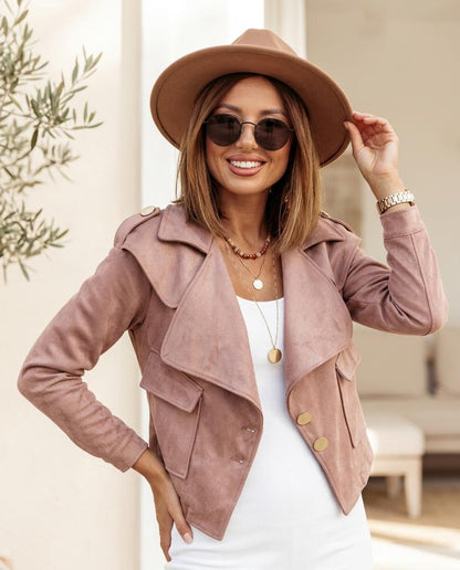 Marvis Mode - Tedon | Kurze Verschlusslose Jacke Damen