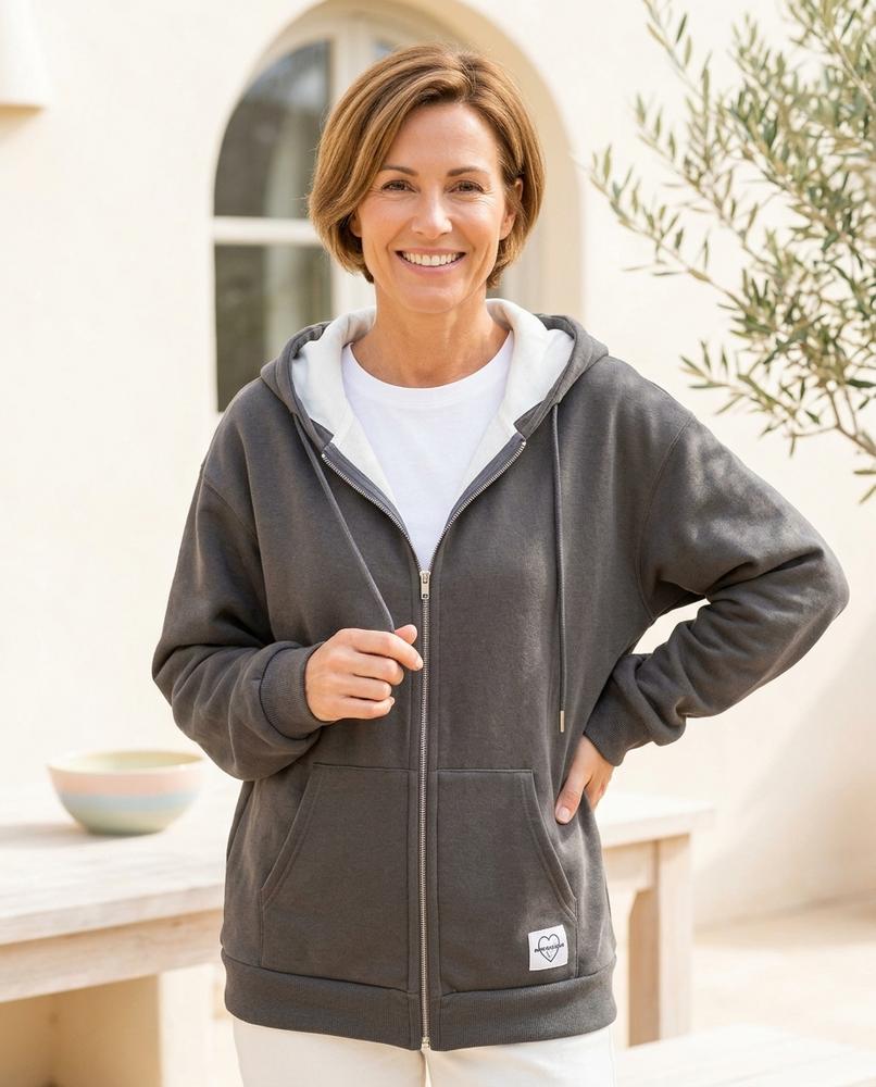 Marvis Mode - Lebor | Locker Geschnittener Struktur Hoodie Damen
