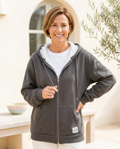 Marvis Mode - Lebor | Locker Geschnittener Struktur Hoodie Damen